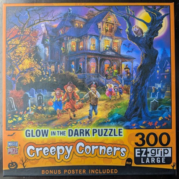 "Creepy Corners" by Masterpieces 300 piece Halloween puzzle - Picture 1 of 3
